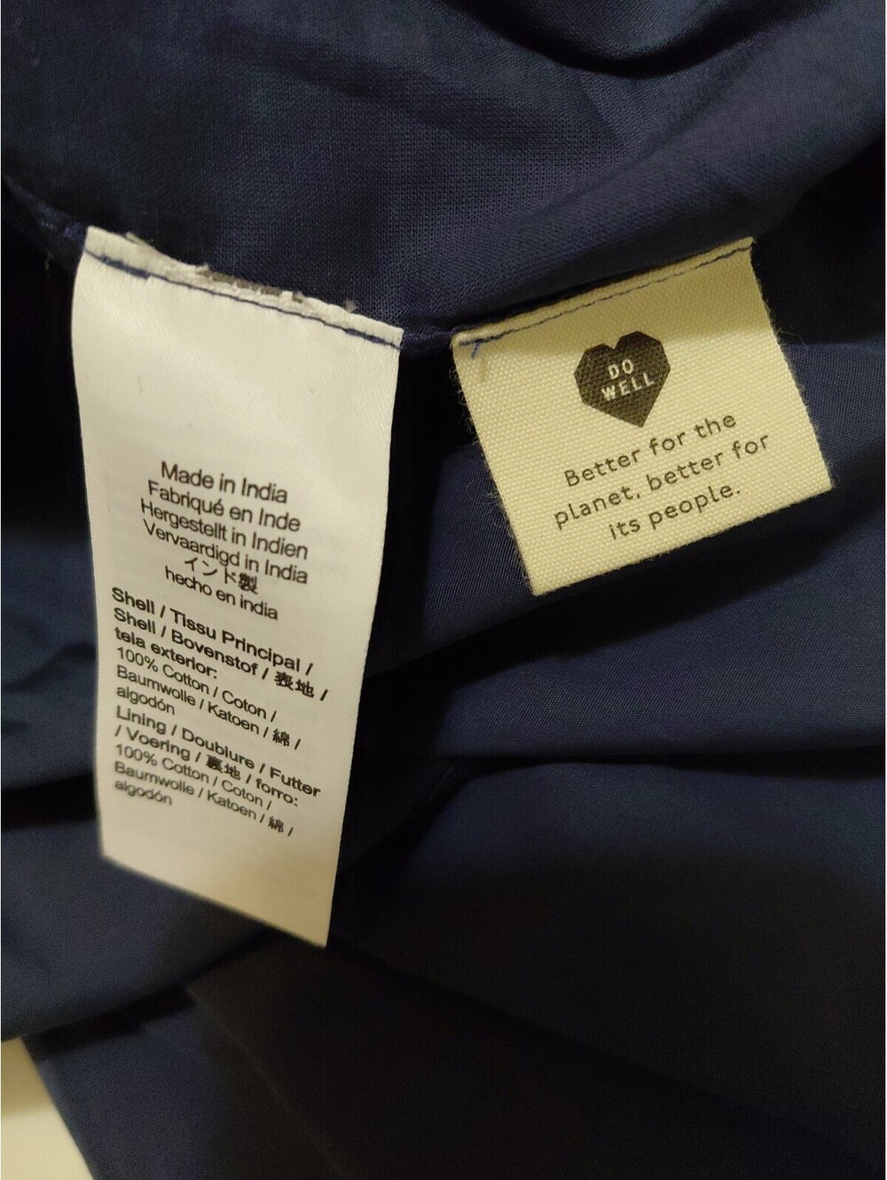 NWT Madewell Poplin Lizzie Babydoll Tiered Dress Twilight Navy Blue Size 8 #659 - Picture 9 of 10